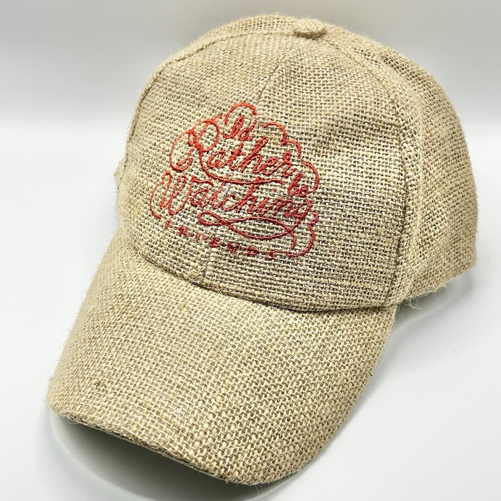 Friends TV Show I'd Rather Be Watching Jute Hat Cap Adjustable Strapback Brown